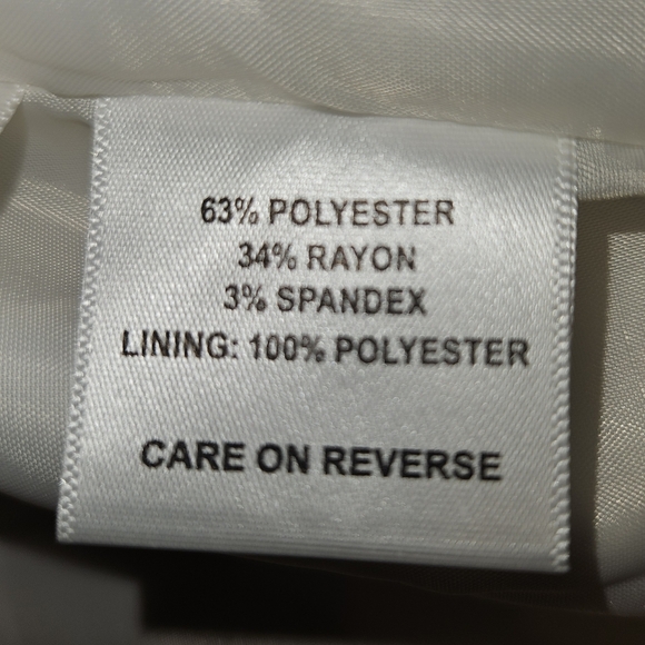 Calvin Klein Classic Fit White Trousers Size 8 - Picture 6 of 16